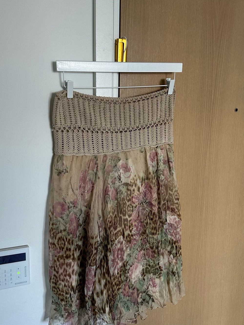 Vintage Roberto Cavalli 100% Silk Floral Leopard Skirt IT46 / US12 - Picture 4 of 8